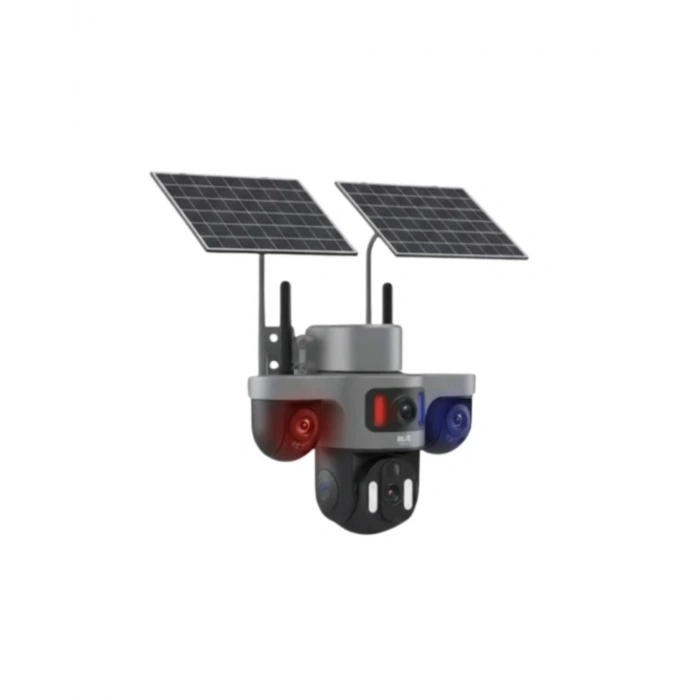 Güneş Enerjili Çiftlik Kamerası 3 Lensli 9mp Solar Kamera 2 Yıl Garantili