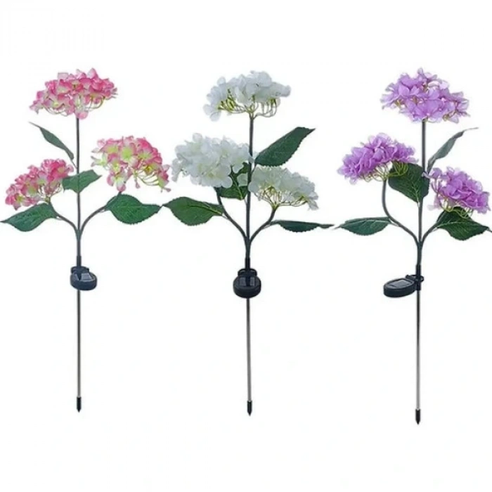 Güneş Enerjili Kazıklı Çiçek Led Lamba