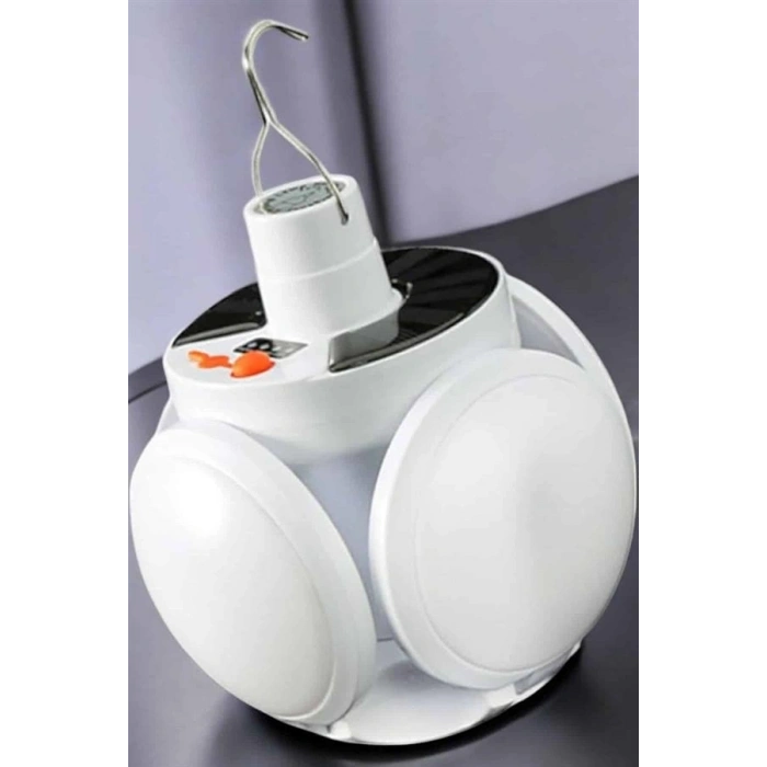 Güneş Enerjili Solar Aydınlatma Kamp Çadır Lambası Şarjlı Ampül Led Şarjlı El Feneri Işıldak