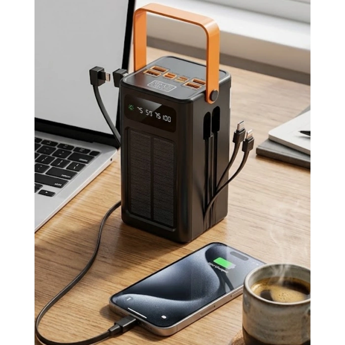 Güneş Enerjili Taşınabilir Powerbank Yüksek Kapasiteli Hızlı Şarj Özellikli