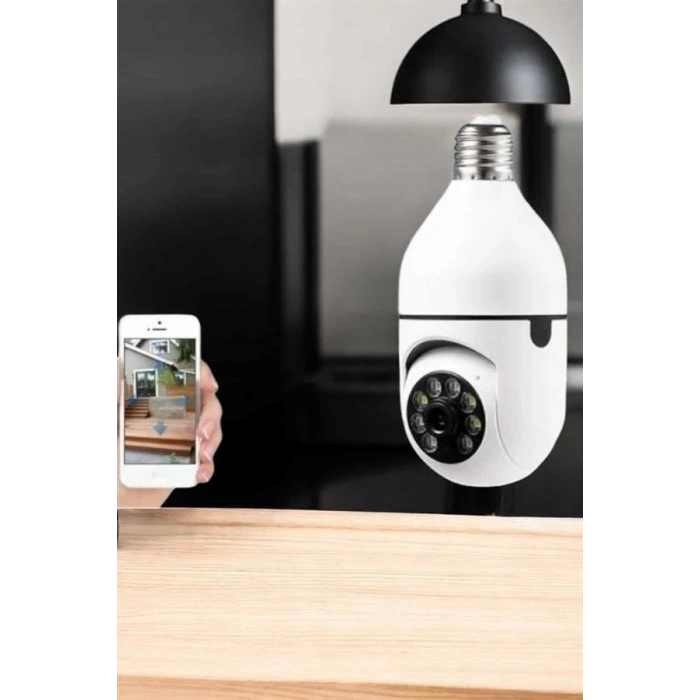Güvenlik Kamerası Wifi Kamera Duylu Ev Kamerası Wifi Bağlantılı Dönebilen
