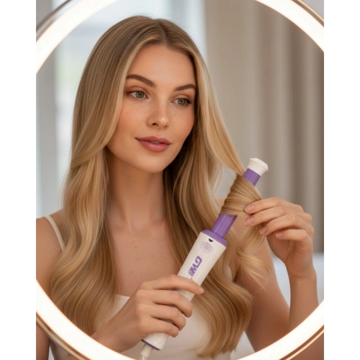 Gw Saç Kıvırma Makinesi – 360° Döner Başlık, Negatif İyon Teknolojisiyle