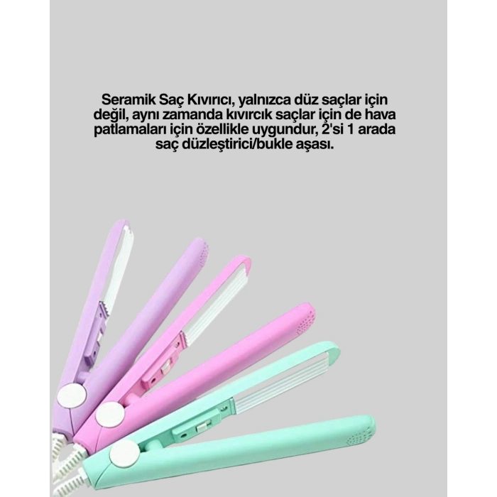 Hafif Ve Taşınabilir Seramik Kısa Saç Maşası – Seyahate Uygun Ergonomik Ve Güvenli Tasarım