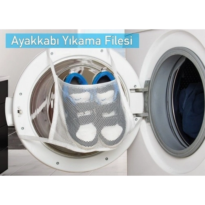 Hassas Çamaşır - Ayakkabı Yıkama Filesi Kapak Bağlamalı 35 x 20 cm (599)