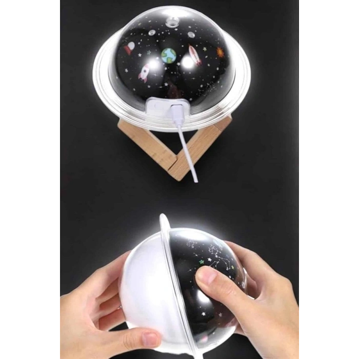 Hava Nemlendirici Projeksiyon Görünümlü Usb Bağlantılı Aromaterapi