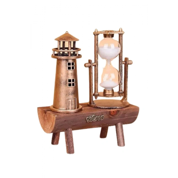 Hediyelik Kum Saati Retro Dekoratif Deniz Feneri Kum Saati