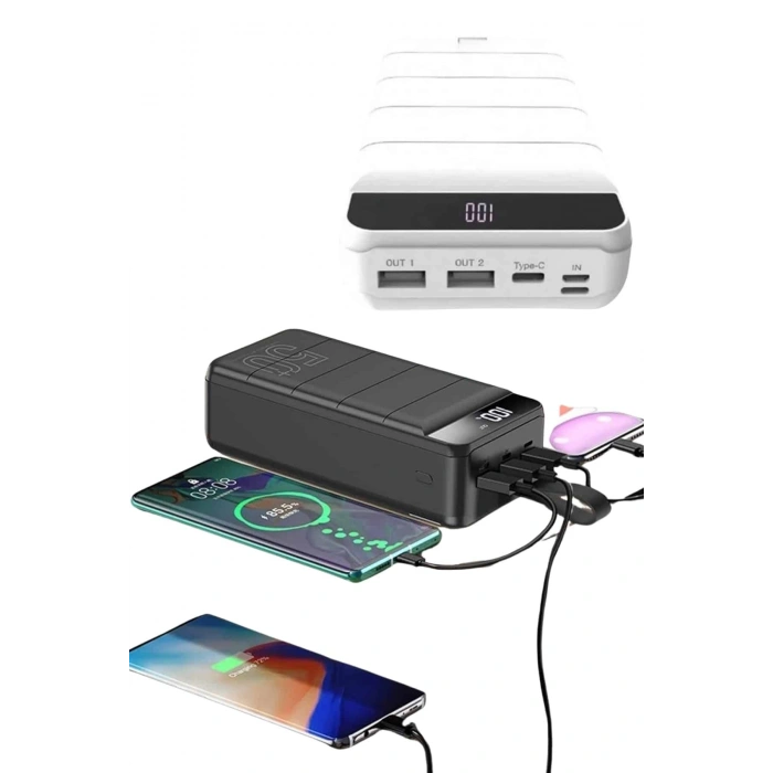 Hızlı Taşınabilir 50.000 Mah Powerbank Led Ekran Android Ve İos Uyumlu Yeni Nesil
