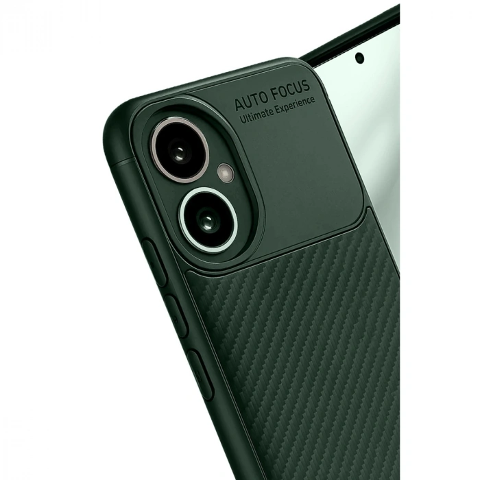 Honor 400 Kılıf Auto Focus Karbon Kapak - Koyu Yeşil