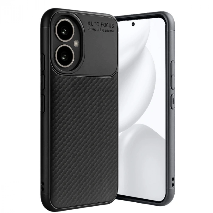 Honor 400 Kılıf Auto Focus Karbon Kapak - Siyah