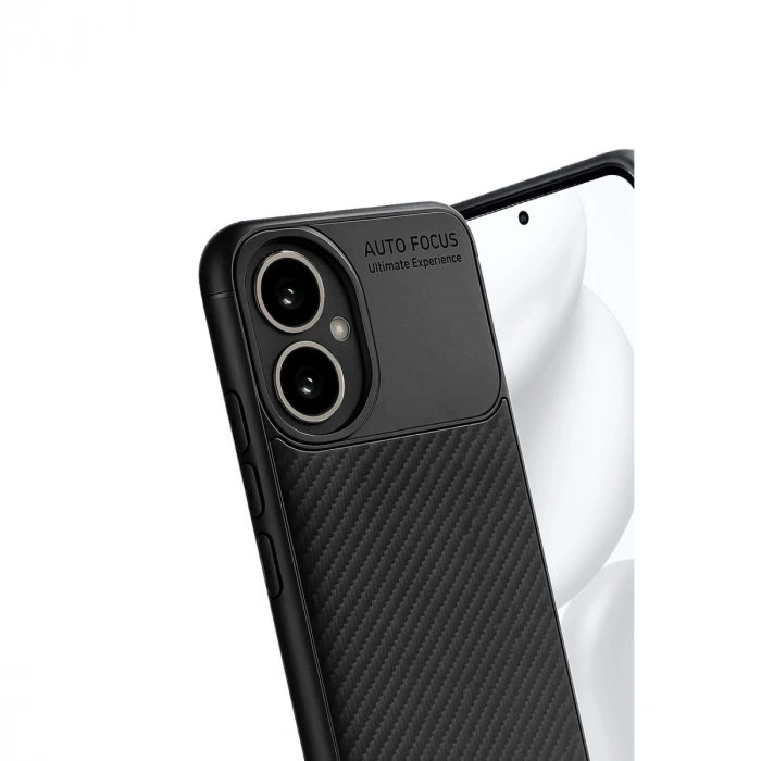 Honor 400 Kılıf Auto Focus Karbon Kapak - Siyah