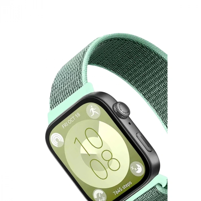 Huawei Fit 4 Hasırlı Cırtcırtlı Kordon (saat Değildir) - Turkuaz