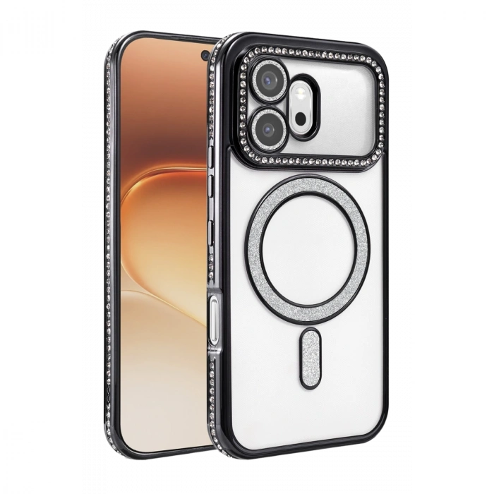 Huawei Honor 600 Joke Simli Magneticsafe Kılıf - Siyah