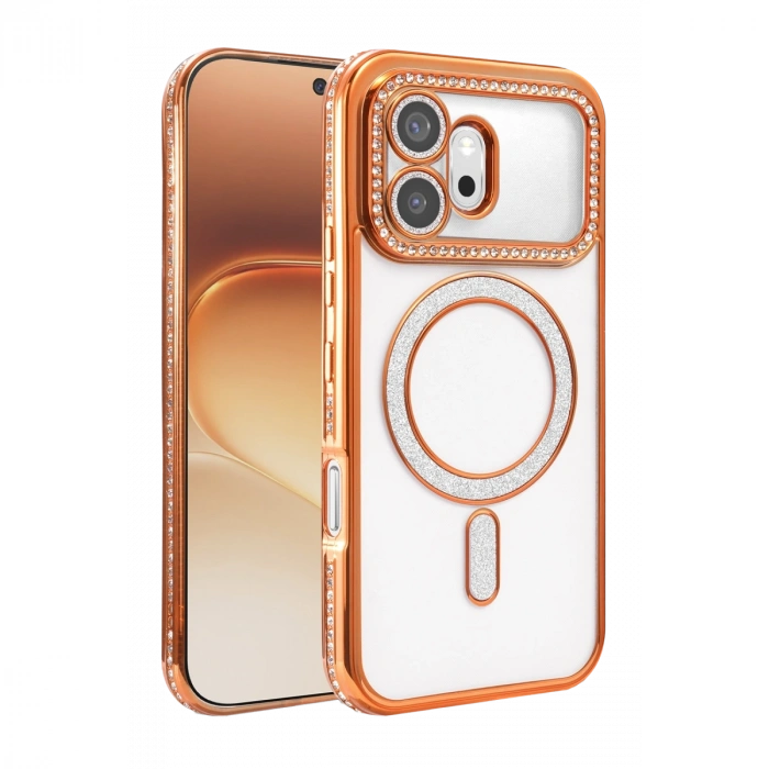 Huawei Honor 600 Joke Simli Magneticsafe Kılıf - Turuncu