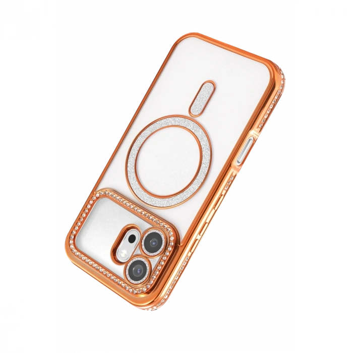 Huawei Honor 600 Joke Simli Magneticsafe Kılıf - Turuncu