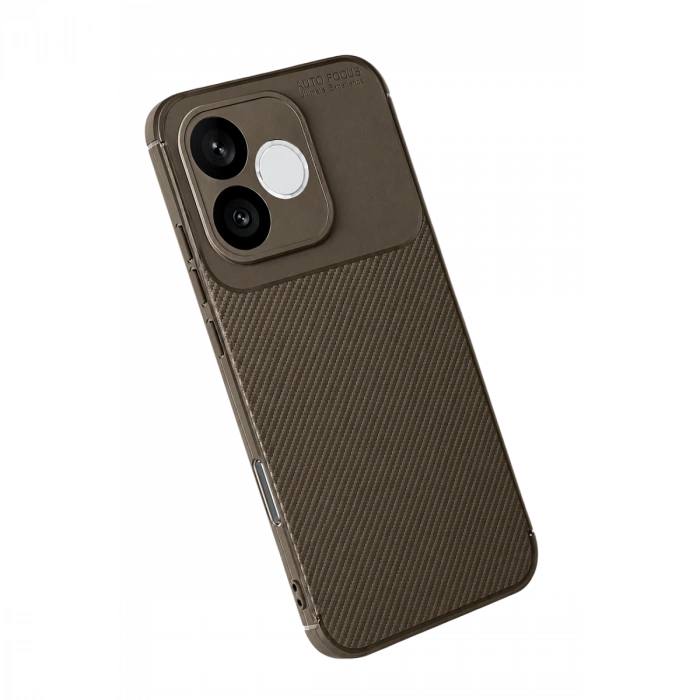 Huawei Honor 600 Lite Auto Focus Karbon Kapak - Kahverengi