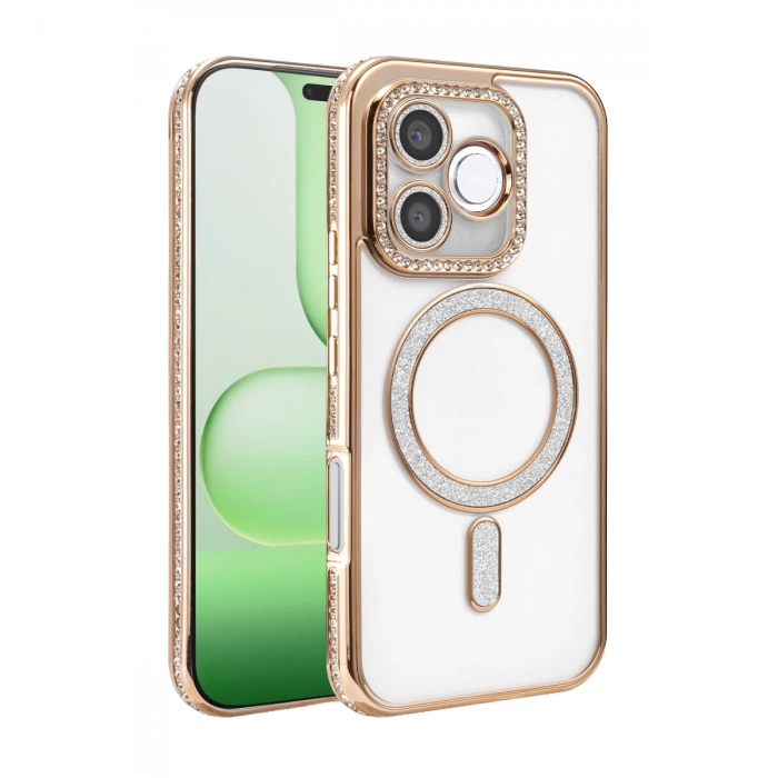 Huawei Honor 600 Lite Joke Simli Magneticsafe Kılıf - Gold