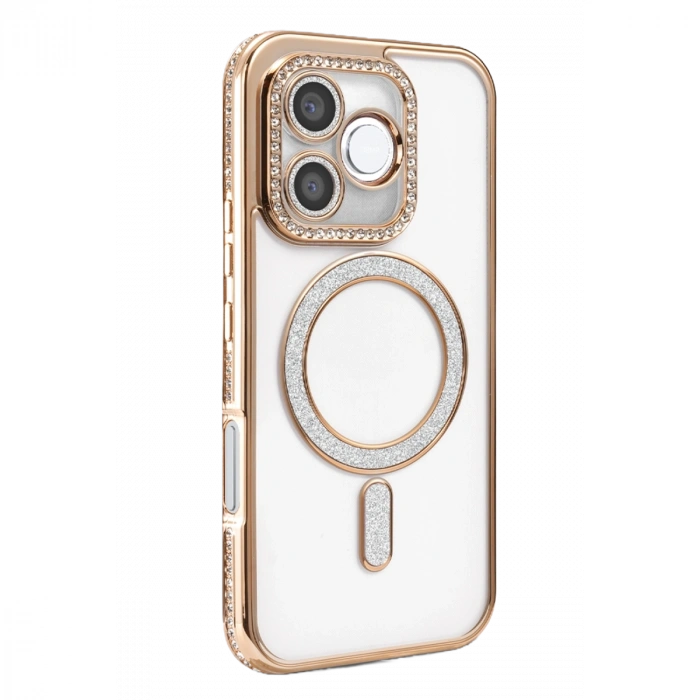 Huawei Honor 600 Lite Joke Simli Magneticsafe Kılıf - Gold