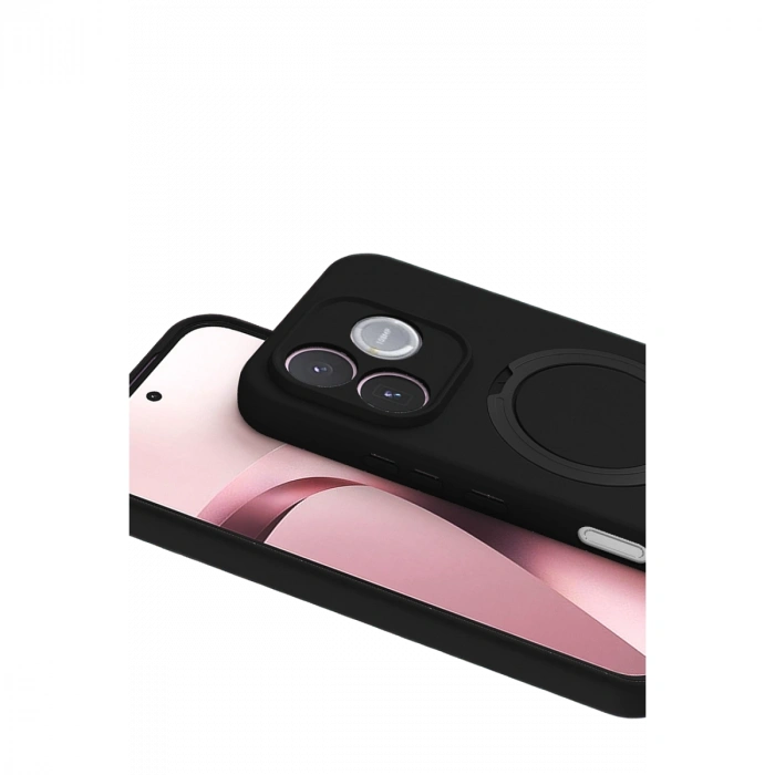 Huawei Honor 600 Lite Regal Magsafe Standlı Kapak - Siyah