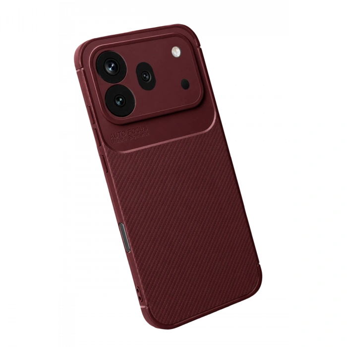 Huawei Honor 600 Pro Auto Focus Karbon Kapak - Bordo