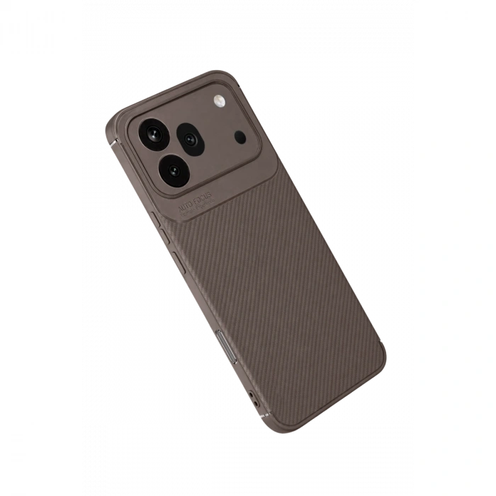 Huawei Honor 600 Pro Auto Focus Karbon Kapak - Gri