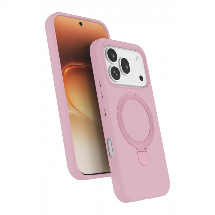 Huawei Honor 600 Pro Regal Magsafe Standlı Kapak - Açık Pembe
