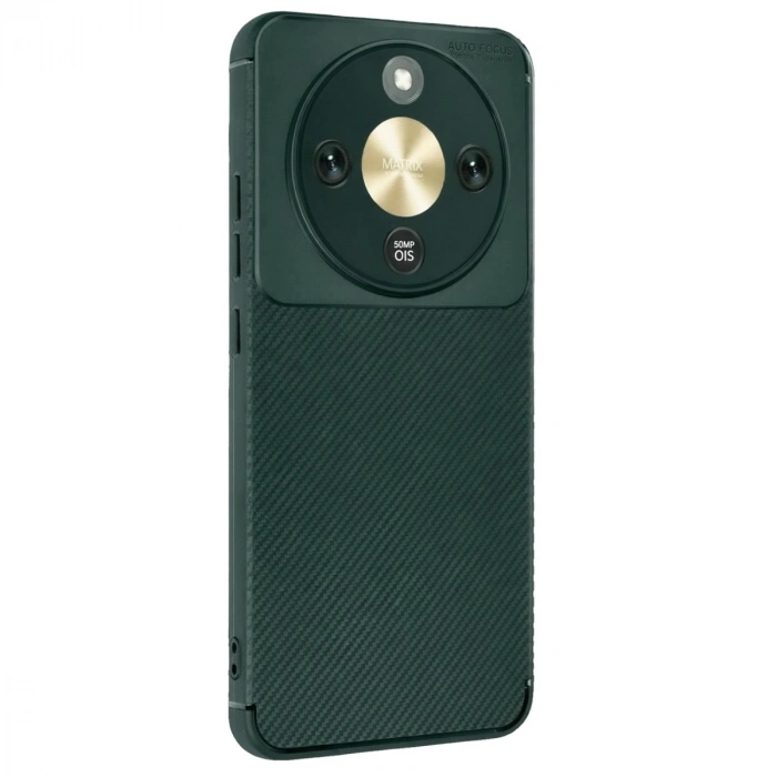 Huawei Honor Magic 8 Lite Auto Focus Karbon Kapak - Koyu Yeşil