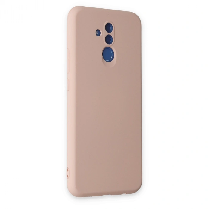 Huawei Mate 20 Lite Kılıf Nano İçi Kadife Silikon - Pudra