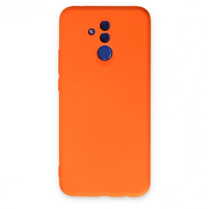 Huawei Mate 20 Lite Kılıf Nano İçi Kadife Silikon - Turuncu