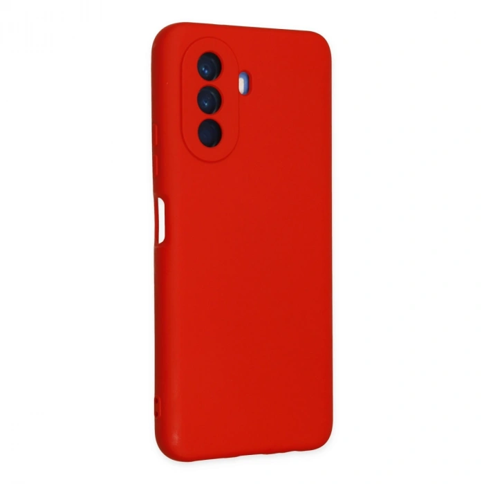 Huawei Nova Y70 Kılıf Nano İçi Kadife Silikon - Kırmızı