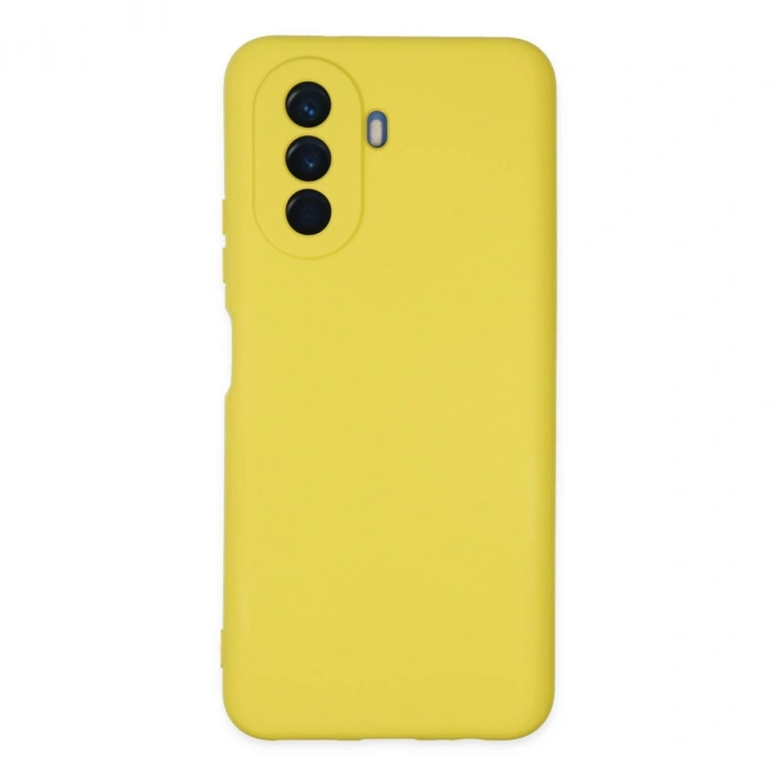 Huawei Nova Y70 Kılıf Nano İçi Kadife Silikon - Sarı