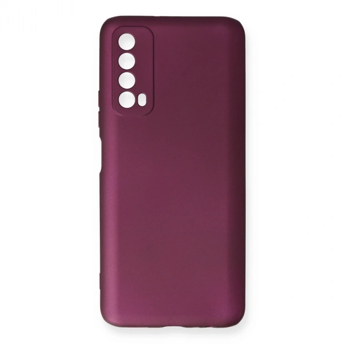 Huawei P Smart 2021 Kılıf First Silikon - Mürdüm