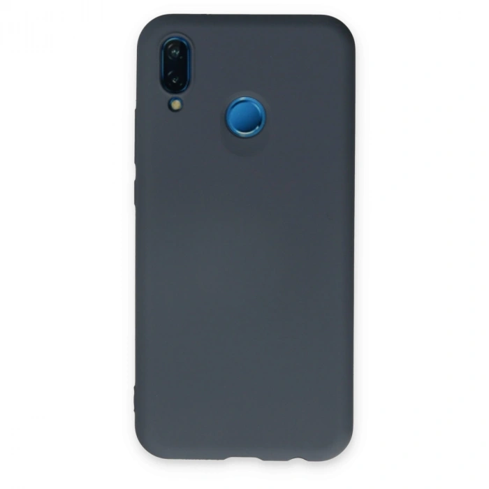 Huawei P20 Lite Kılıf Nano İçi Kadife Silikon - Gri