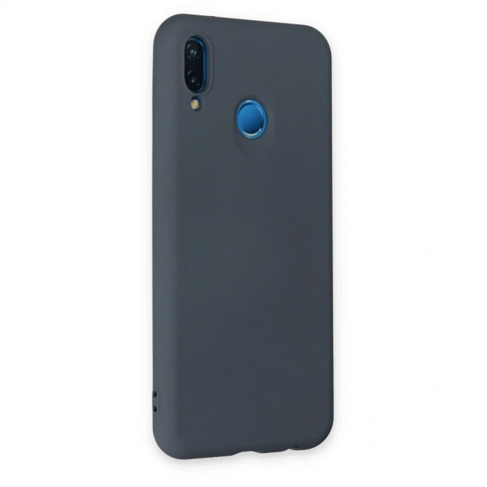 Huawei P20 Lite Kılıf Nano İçi Kadife Silikon - Gri