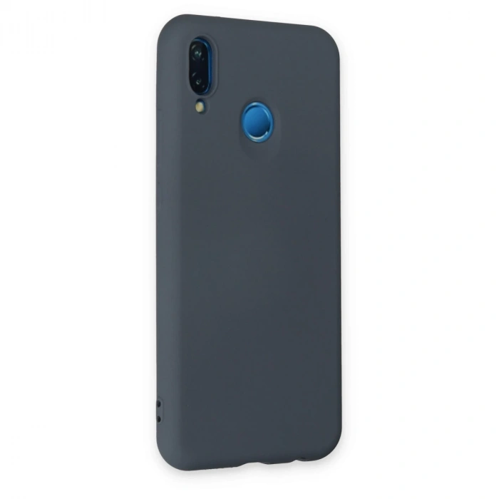 Huawei P20 Lite Kılıf Nano İçi Kadife Silikon - Gri