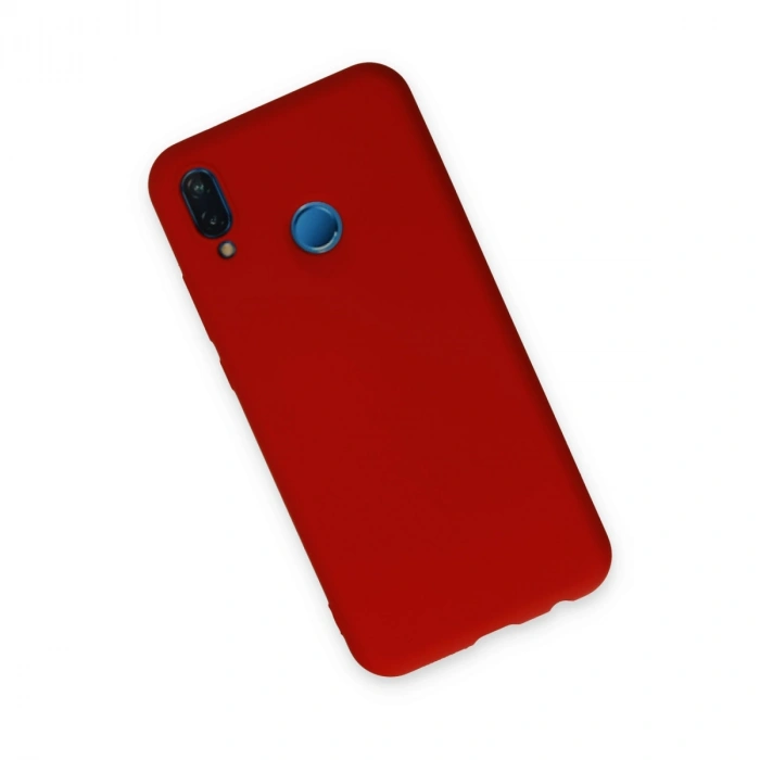 Huawei P20 Lite Kılıf Nano İçi Kadife Silikon - Kırmızı