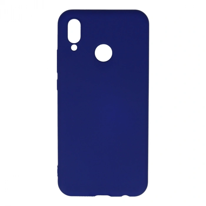 Huawei P20 Lite Kılıf Nano İçi Kadife Silikon - Koyu Mavi