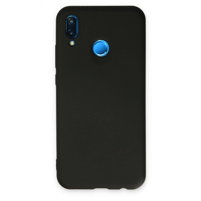 Huawei P20 Lite Kılıf Nano İçi Kadife Silikon - Siyah