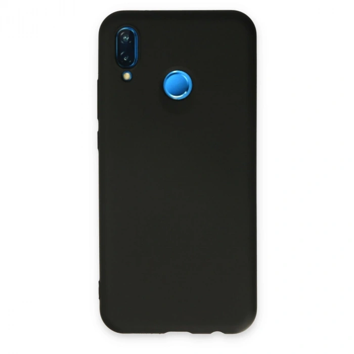 Huawei P20 Lite Kılıf Nano İçi Kadife Silikon - Siyah