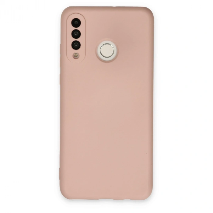 Huawei P30 Lite Kılıf Nano İçi Kadife Silikon - Pudra