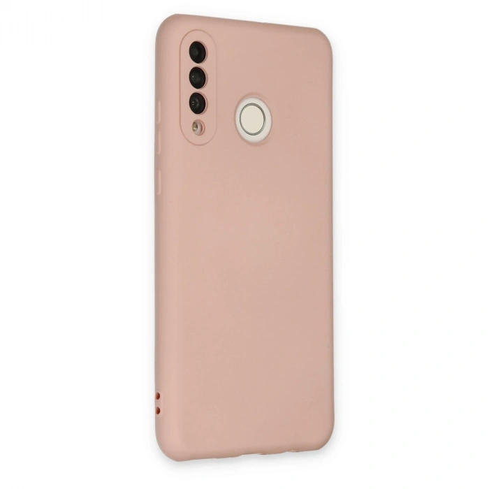 Huawei P30 Lite Kılıf Nano İçi Kadife Silikon - Pudra