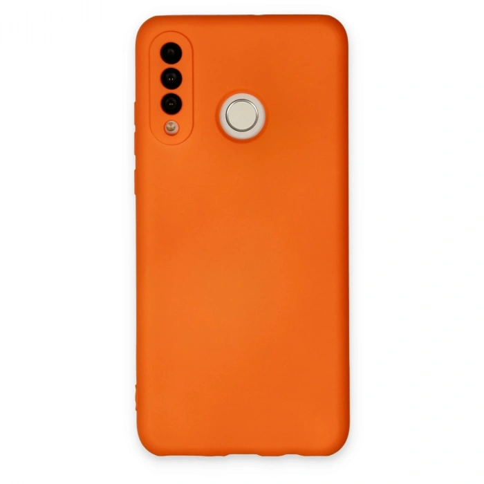 Huawei P30 Lite Kılıf Nano İçi Kadife Silikon - Turuncu