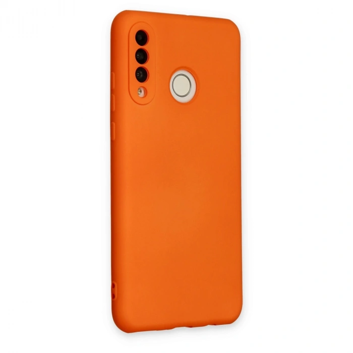 Huawei P30 Lite Kılıf Nano İçi Kadife Silikon - Turuncu