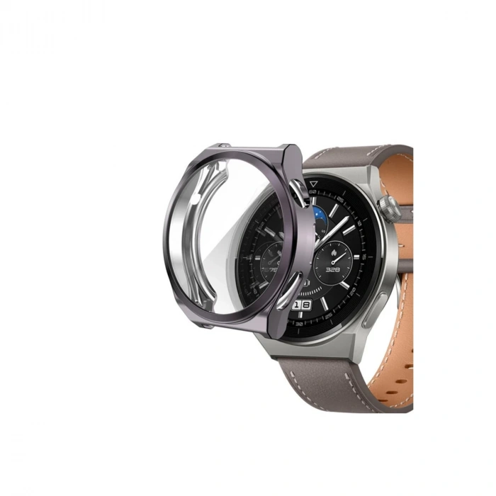 Huawei Watch Gt3 Pro 43mm Dota Camlı Kasa Ekran Koruyucu - Uzay Grisi