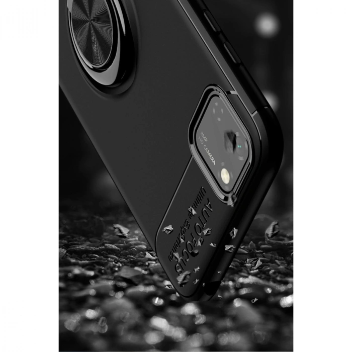 Huawei Y5p Kılıf Range Yüzüklü Silikon - Kırmızı