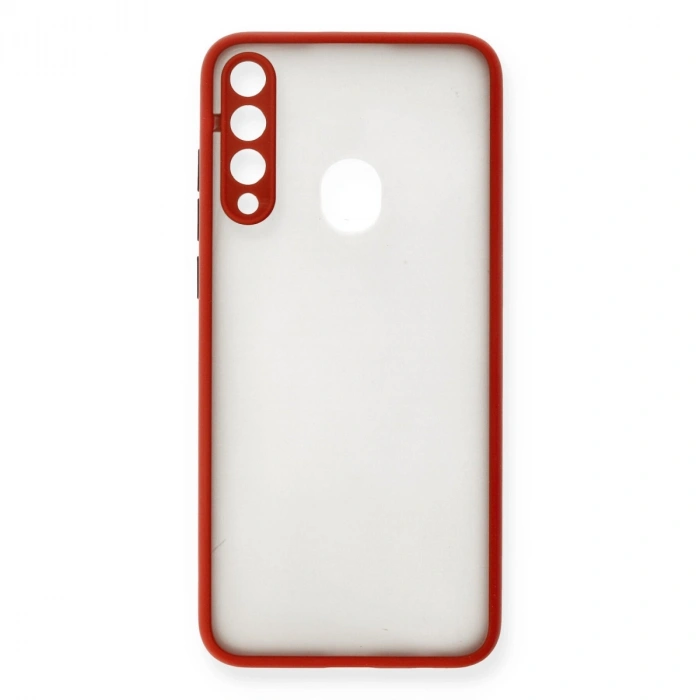 Huawei Y6p Kılıf Montreal Silikon Kapak - Kırmızı