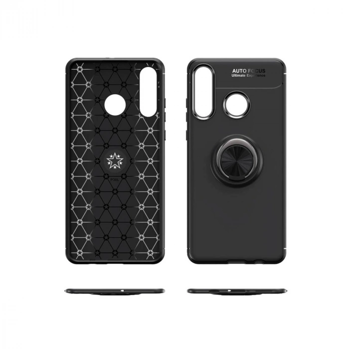 Huawei Y6p Kılıf Range Yüzüklü Silikon - Mavi