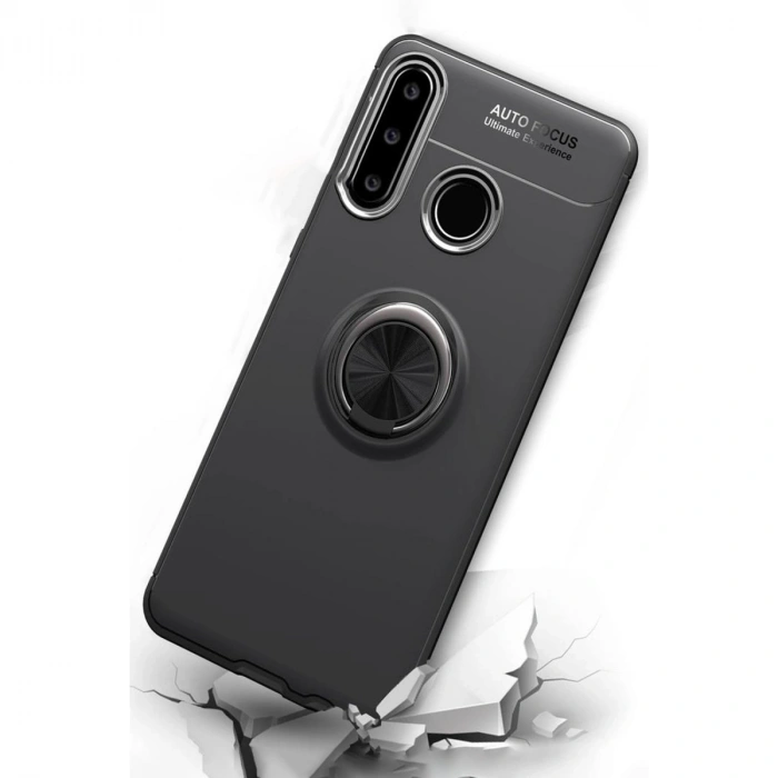 Huawei Y6p Kılıf Range Yüzüklü Silikon - Mavi