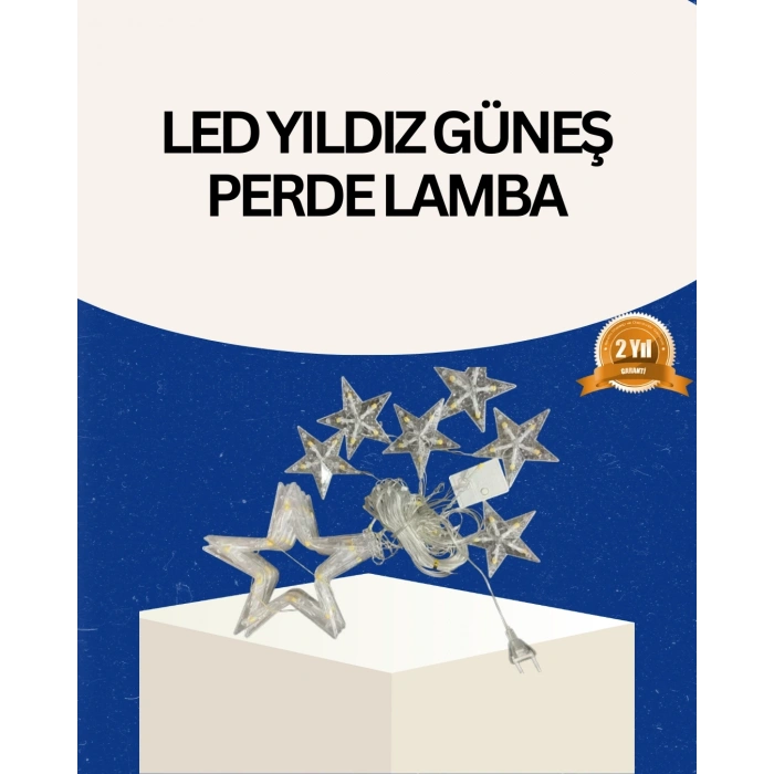 İç Mekan Uyumlu Yıldız Peri Led Perde 3x3 Metre