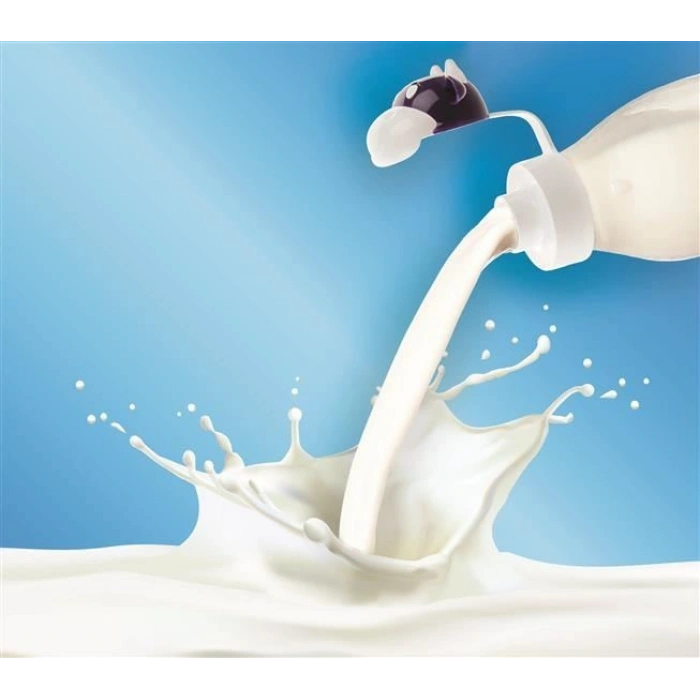 İnek Tasarımlı Sevimli Cam Suluk  Süt Şişesi 1000 Ml (599)