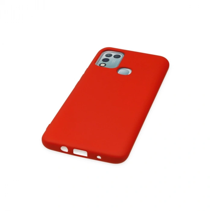 İnfinix Hot 10 Play Kılıf Nano İçi Kadife Silikon - Kırmızı